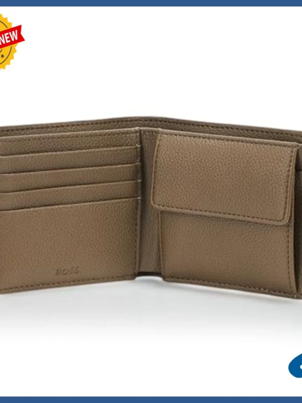 Men's Bi-Fold Wallet with Coin Holder, Polyurethane Material
